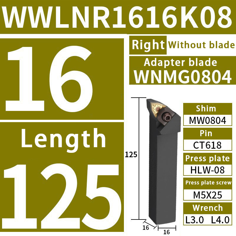 3020-External turning tool WWLNR2020K08/2525M08 lathe tool/peach-shaped turning tool bar rough turning