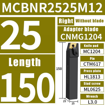 3038-CNC lathe tool bar 75 degree external cylindrical tool bar MCBNR/L lathe