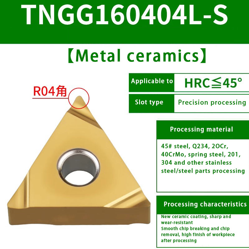 119-TNMG160404R/L-VF/S Steel Parts Fine Turning Triangular Grooving Knife Shandong Denso Pricision Tools Co.,Ltd.