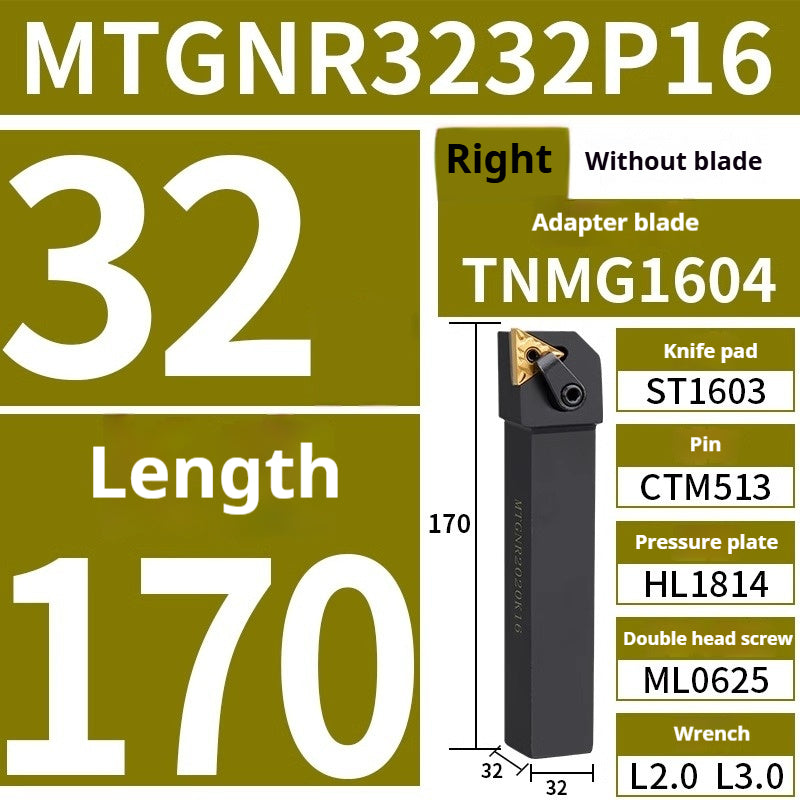 3039-External turning tool bar MTGNR2020K16/2525M16 triangular external turning tool bar/lathe tool