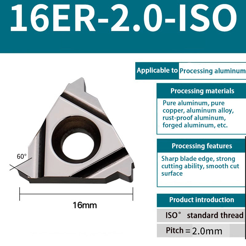 92-External thread inserts, large pitch, British 55-degree external thread turning inserts - aluminum parts processing Shandong Denso Pricision Tools Co.,Ltd.