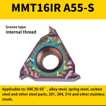 94-Colorful internal/external thread blade MMT 16IR/ER1.5-3.0 teeth steel parts high hardness special Shandong Denso Pricision Tools Co.,Ltd.