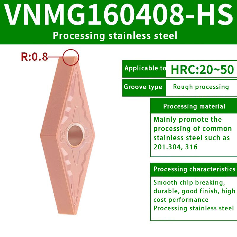 124-VNMG turning inserts, external stainless steel processing, slotting diamond turning tools Shandong Denso Pricision Tools Co.,Ltd.