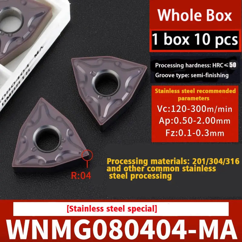 WNMG0804 steel parts cast iron stainless steel special insert Shandong Denso Pricision Tools Co.,Ltd.