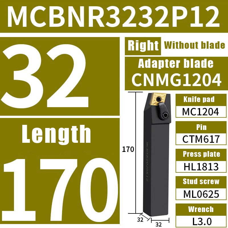 3038-CNC lathe tool bar 75 degree external cylindrical tool bar MCBNR/L lathe