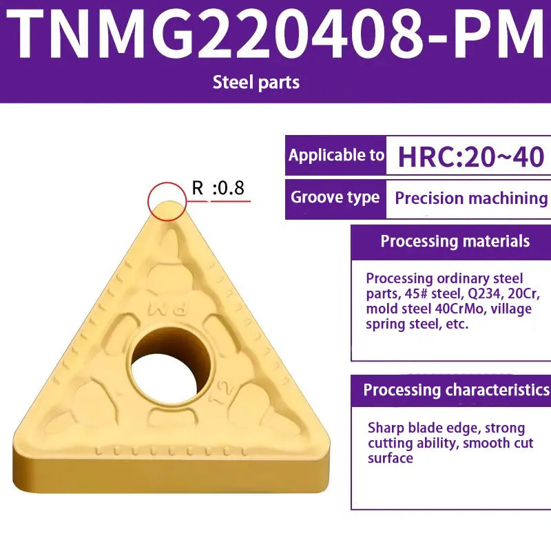 TNMG160404/08 triangle alloy cutter head Shandong Denso Pricision Tools Co.,Ltd.