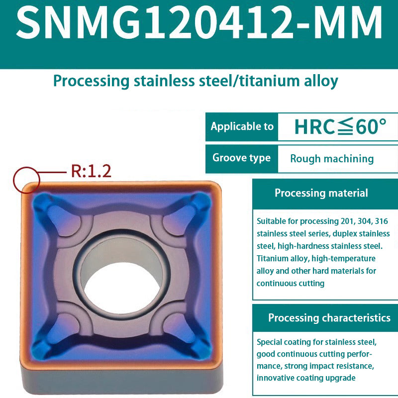 118-snmg120408/04 Stainless steel slotting carbide turning inserts Shandong Denso Pricision Tools Co.,Ltd.