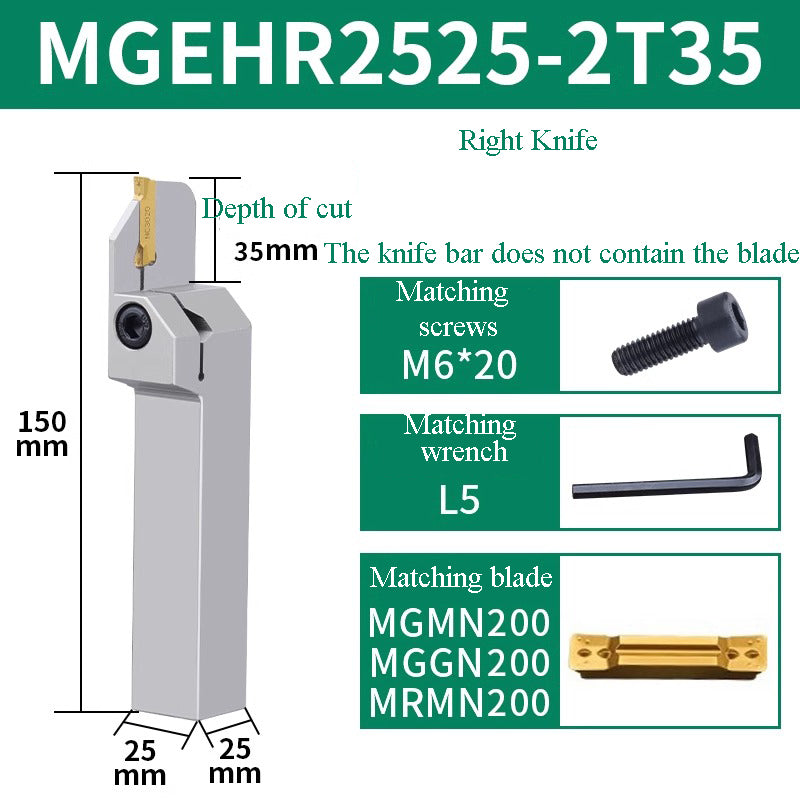 1002-MGEHR2020-3 straight  knife lathe tool lengthened cutting knife slotting knife