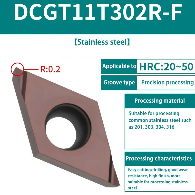 78-Diamond CNC lathe tool DCMT/DCGT external and internal hole turning blade alloy cutter head Shandong Denso Pricision Tools Co.,Ltd.