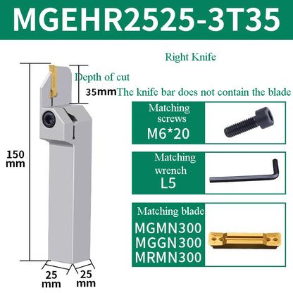 1002-MGEHR2020-3 straight  knife lathe tool lengthened cutting knife slotting knife