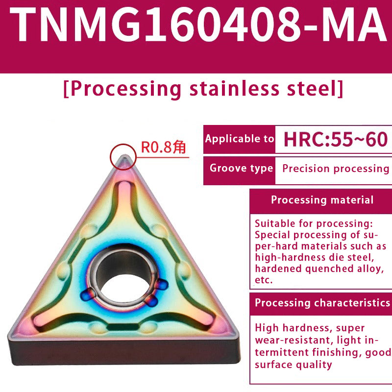 120-TNMG160404R/L-VF/S Steel Parts Fine Turning Triangular Grooving Knife Shandong Denso Pricision Tools Co.,Ltd.