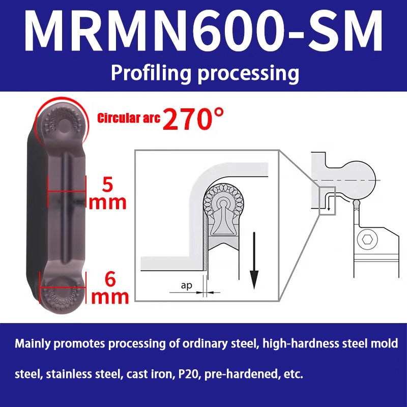 106-CNC circular grooving blade MRMN250 300 400 600-SM contoured round head cutting blade Shandong Denso Pricision Tools Co.,Ltd.