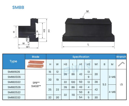 SPB 326 CNC cutting tool holder  Single and double head CNC grooving blade cutting tool holder Shandong Denso Pricision Tools Co.,Ltd.