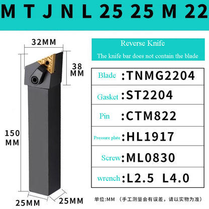 1001-MWLNR/MTJNR20 peach-shaped end face outer diameter turning tool bar lathe tool Shandong Denso Pricision Tools Co.,Ltd.