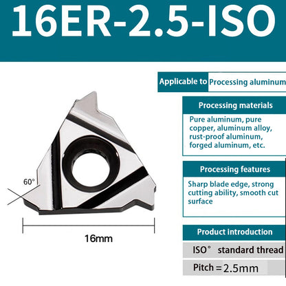 92-External thread inserts, large pitch, British 55-degree external thread turning inserts - aluminum parts processing Shandong Denso Pricision Tools Co.,Ltd.