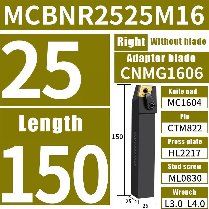 3038-CNC lathe tool bar 75 degree external cylindrical tool bar MCBNR/L lathe