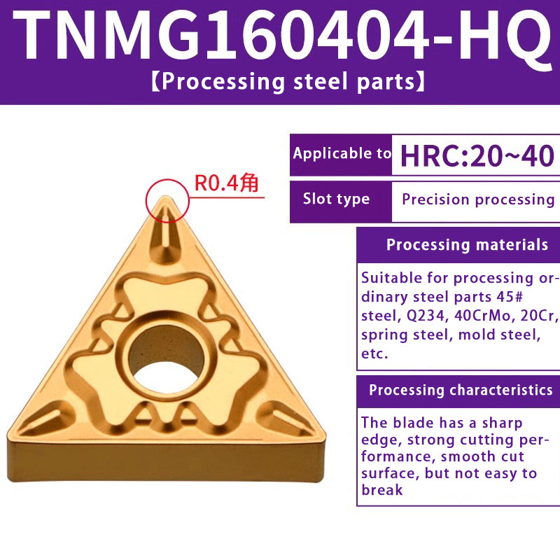 120-TNMG160404R/L-VF/S Steel Parts Fine Turning Triangular Grooving Knife Shandong Denso Pricision Tools Co.,Ltd.