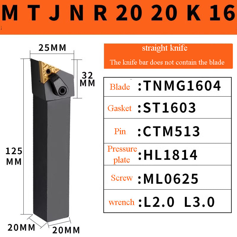 1001-MWLNR/MTJNR20 peach-shaped end face outer diameter turning tool bar lathe tool Shandong Denso Pricision Tools Co.,Ltd.