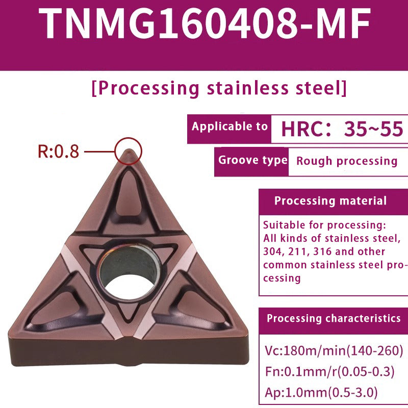 120-TNMG160404R/L-VF/S Steel Parts Fine Turning Triangular Grooving Knife Shandong Denso Pricision Tools Co.,Ltd.