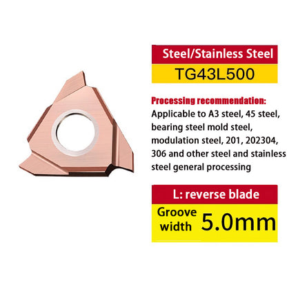 108-CNC arc three-head vertical grooving blade head TGF32R/L blade grain Shandong Denso Pricision Tools Co.,Ltd.