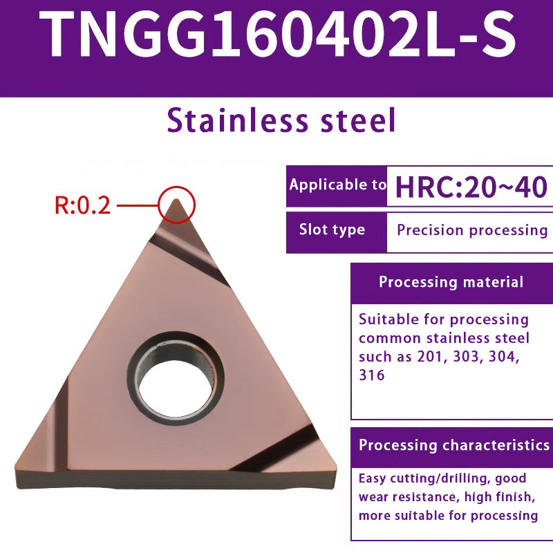 119-TNMG160404R/L-VF/S Steel Parts Fine Turning Triangular Grooving Knife Shandong Denso Pricision Tools Co.,Ltd.