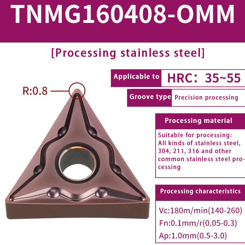 120-TNMG160404R/L-VF/S Steel Parts Fine Turning Triangular Grooving Knife Shandong Denso Pricision Tools Co.,Ltd.