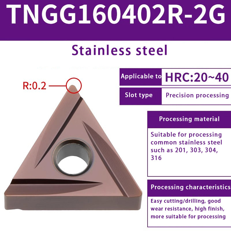 119-TNMG160404R/L-VF/S Steel Parts Fine Turning Triangular Grooving Knife Shandong Denso Pricision Tools Co.,Ltd.