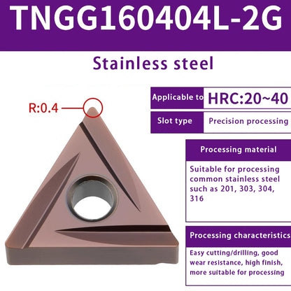 119-TNMG160404R/L-VF/S Steel Parts Fine Turning Triangular Grooving Knife Shandong Denso Pricision Tools Co.,Ltd.