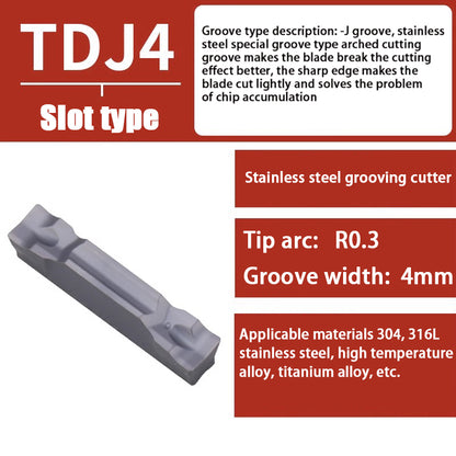 107-end face slot cutter CNC Swiss machine inner hole snap ring slot cutter cutting blade TDJ/TDC/TDXU Shandong Denso Pricision Tools Co.,Ltd.