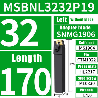 3037-External turning tool bar 75 degree CNC turning tool bar MSBNR/L ordinary machine clamp turning tool bar square blade