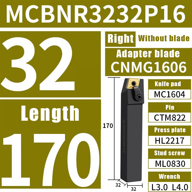 3038-CNC lathe tool bar 75 degree external cylindrical tool bar MCBNR/L lathe