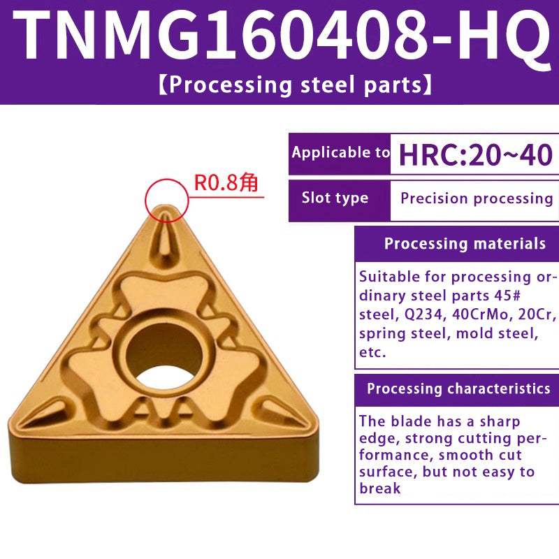 120-TNMG160404R/L-VF/S Steel Parts Fine Turning Triangular Grooving Knife Shandong Denso Pricision Tools Co.,Ltd.