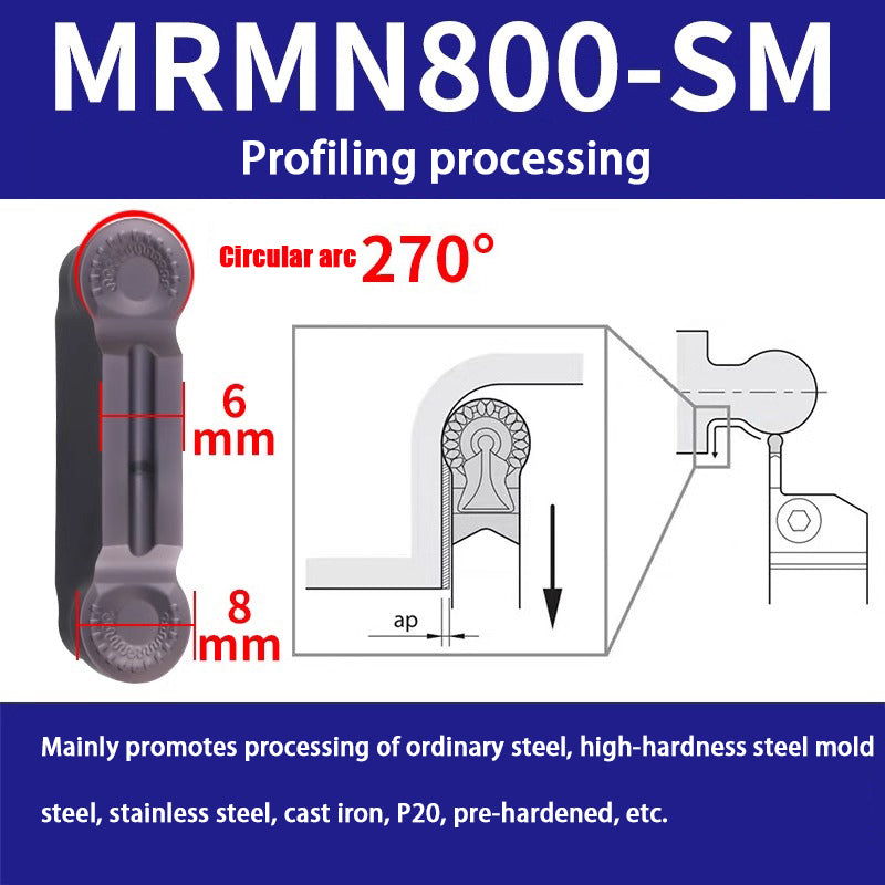 106-CNC circular grooving blade MRMN250 300 400 600-SM contoured round head cutting blade Shandong Denso Pricision Tools Co.,Ltd.