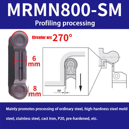 106-CNC circular grooving blade MRMN250 300 400 600-SM contoured round head cutting blade Shandong Denso Pricision Tools Co.,Ltd.