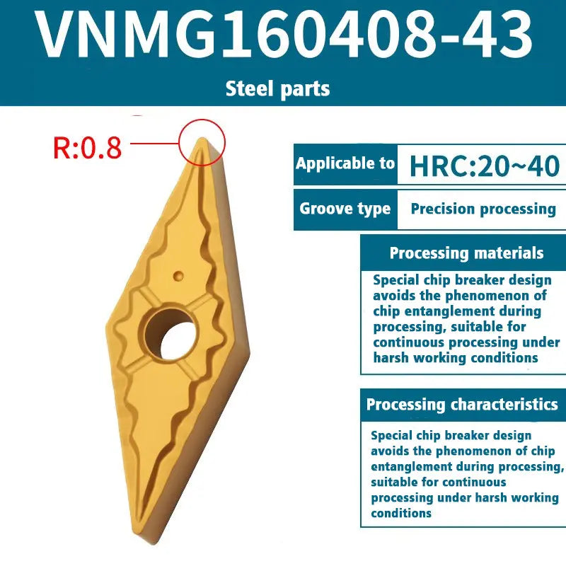 VNMG160408/08 Turning inserts Turning slotting diamond turning tools Shandong Denso Pricision Tools Co.,Ltd.