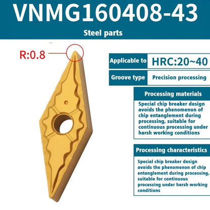 VNMG160408/08 Turning inserts Turning slotting diamond turning tools Shandong Denso Pricision Tools Co.,Ltd.