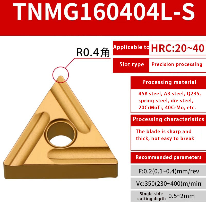 119-TNMG160404R/L-VF/S Steel Parts Fine Turning Triangular Grooving Knife Shandong Denso Pricision Tools Co.,Ltd.