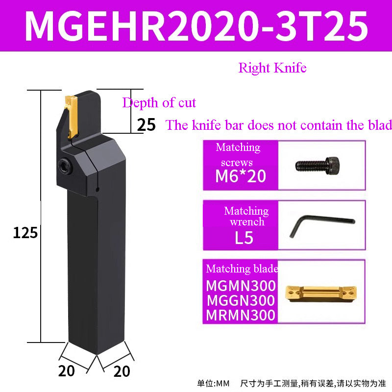 1002-MGEHR2020-3 straight  knife lathe tool lengthened cutting knife slotting knife