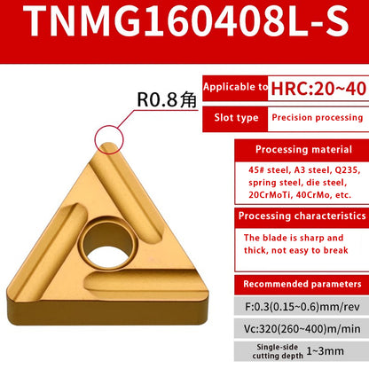 119-TNMG160404R/L-VF/S Steel Parts Fine Turning Triangular Grooving Knife Shandong Denso Pricision Tools Co.,Ltd.