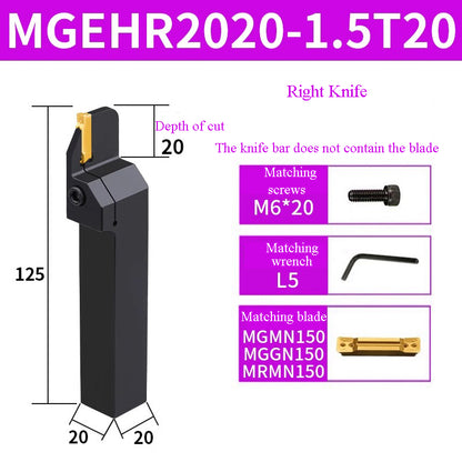 1002-MGEHR2020-3 straight  knife lathe tool lengthened cutting knife slotting knife