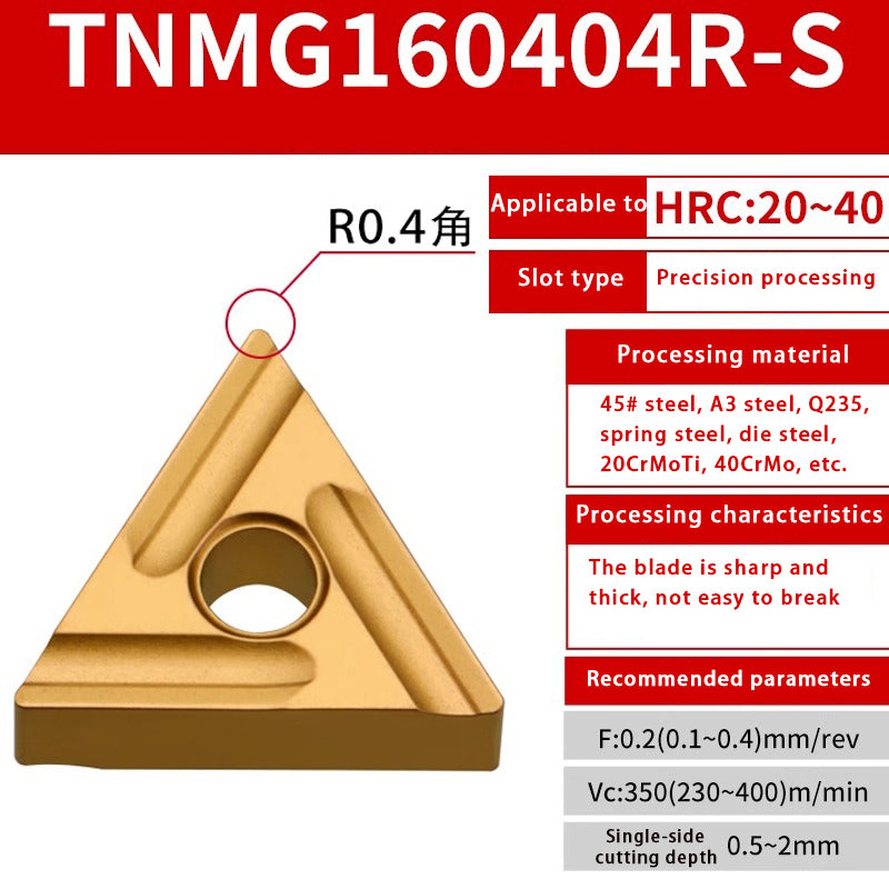 119-TNMG160404R/L-VF/S Steel Parts Fine Turning Triangular Grooving Knife Shandong Denso Pricision Tools Co.,Ltd.