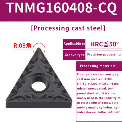 120-TNMG160404R/L-VF/S Steel Parts Fine Turning Triangular Grooving Knife Shandong Denso Pricision Tools Co.,Ltd.