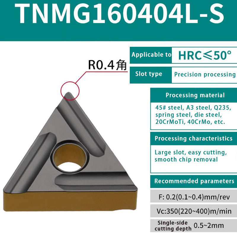 119-TNMG160404R/L-VF/S Steel Parts Fine Turning Triangular Grooving Knife Shandong Denso Pricision Tools Co.,Ltd.