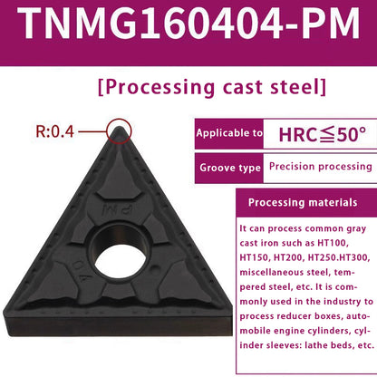 120-TNMG160404R/L-VF/S Steel Parts Fine Turning Triangular Grooving Knife Shandong Denso Pricision Tools Co.,Ltd.