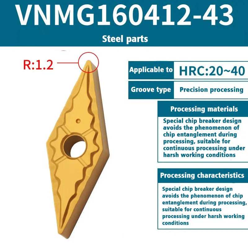 VNMG160408/08 Turning inserts Turning slotting diamond turning tools Shandong Denso Pricision Tools Co.,Ltd.