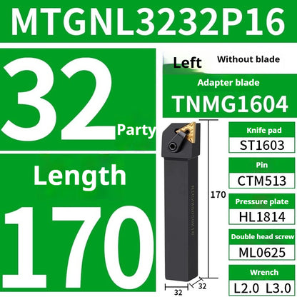 3039-External turning tool bar MTGNR2020K16/2525M16 triangular external turning tool bar/lathe tool