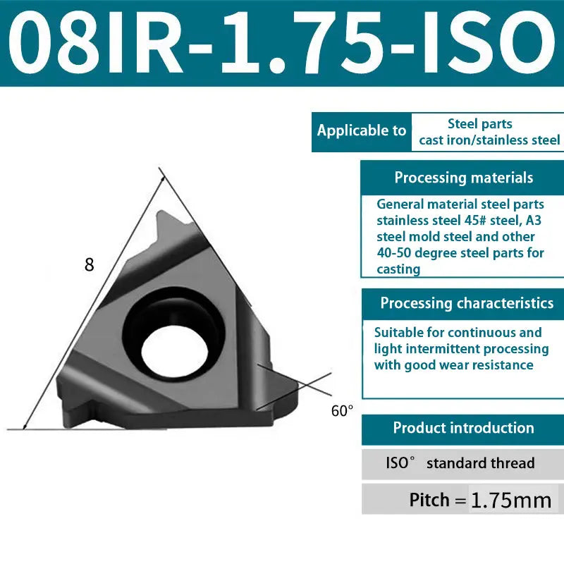 90-11IR/16IR internal thread blade steel blade head blade Universal internal thread turning blade Shandong Denso Pricision Tools Co.,Ltd.