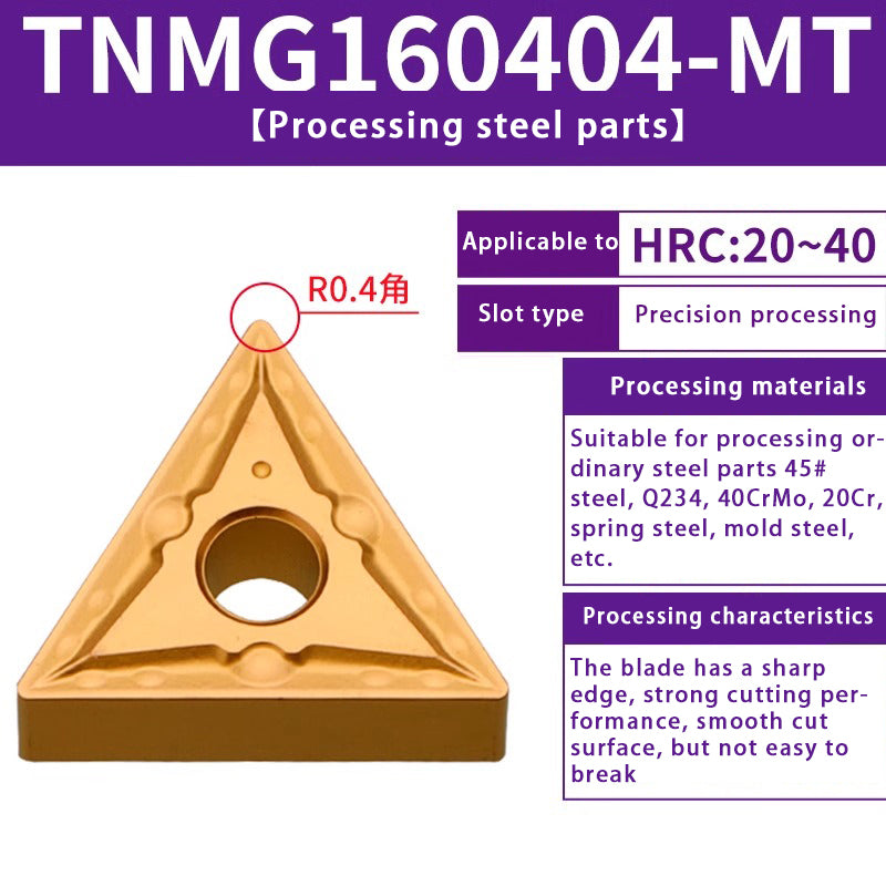 120-TNMG160404R/L-VF/S Steel Parts Fine Turning Triangular Grooving Knife Shandong Denso Pricision Tools Co.,Ltd.