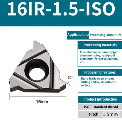 91-60°/55° 1.5 large pitch internal thread turning blade-aluminum processing Shandong Denso Pricision Tools Co.,Ltd.