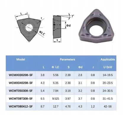 Turning inserts China produces CNC tools Save 90% of costs Customizable CNC blades WCMT050308/06 Chip Breaking oil drill Shandong Denso Pricision Tools Co.,Ltd.